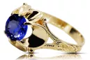 Sapphire 14K Yellow gold Ring Vintage craft vrc377y